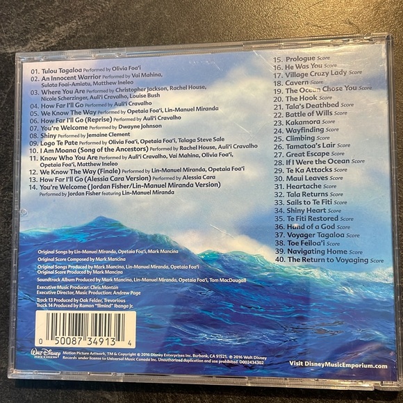 🔥 2/$25 - Moana cd - Picture 5 of 5